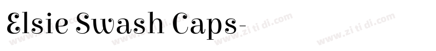 Elsie Swash Caps字体转换